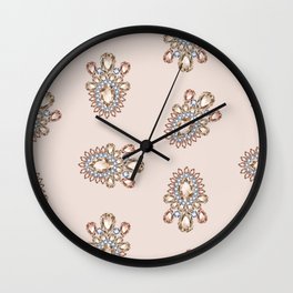 Jewelbox: Morganite Brooch in Light Blush Wall Clock