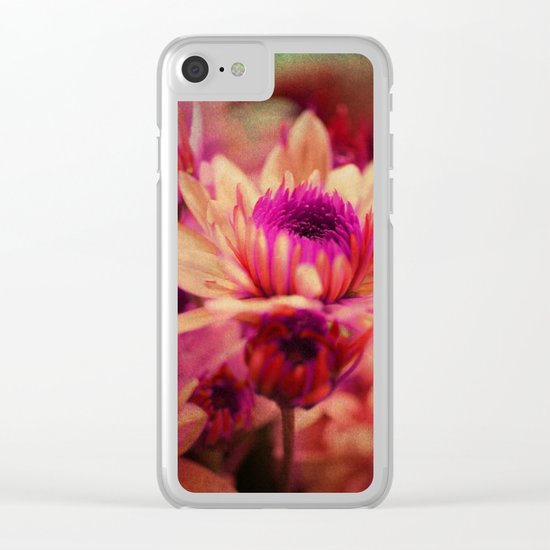 Vintage asters. Clear iPhone Case