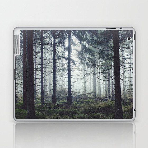 Through The Trees // Fog Forest Home Laptop & iPad Skin