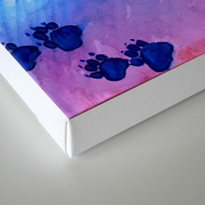 Painted Paw Prints On The Heart Canvas Print By Thepaintedpuffer Society6