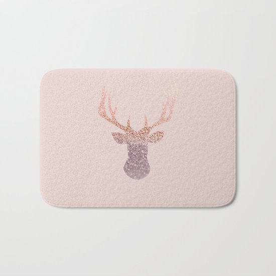 ROSEGOLD DEER BLUSH Bath Mat