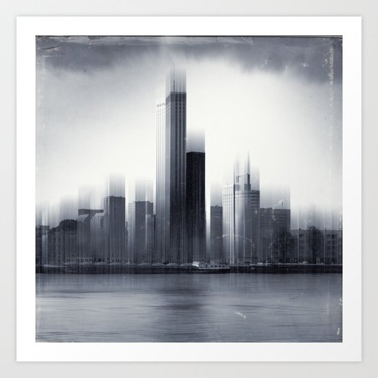 Rotterdam Skyline Abstraction Art Print