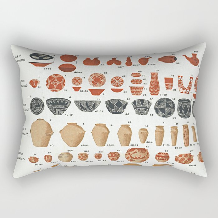Petrie S Pottery Seriation Rectangular Pillow By