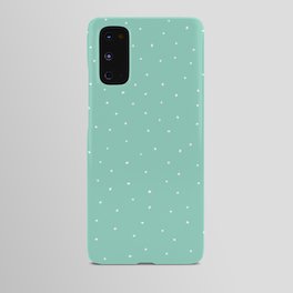 White Dots on Teal Android Case