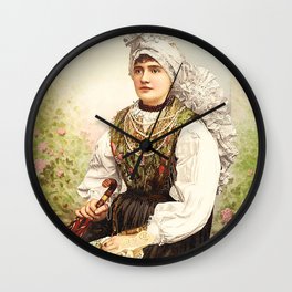 Romanian Gypsy girl Wall Clock