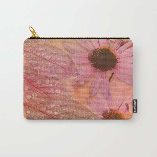 Raindrops on leaves and flowers Carry-All Pouch