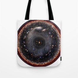 Observable universe logarithmic illustration Tote Bag