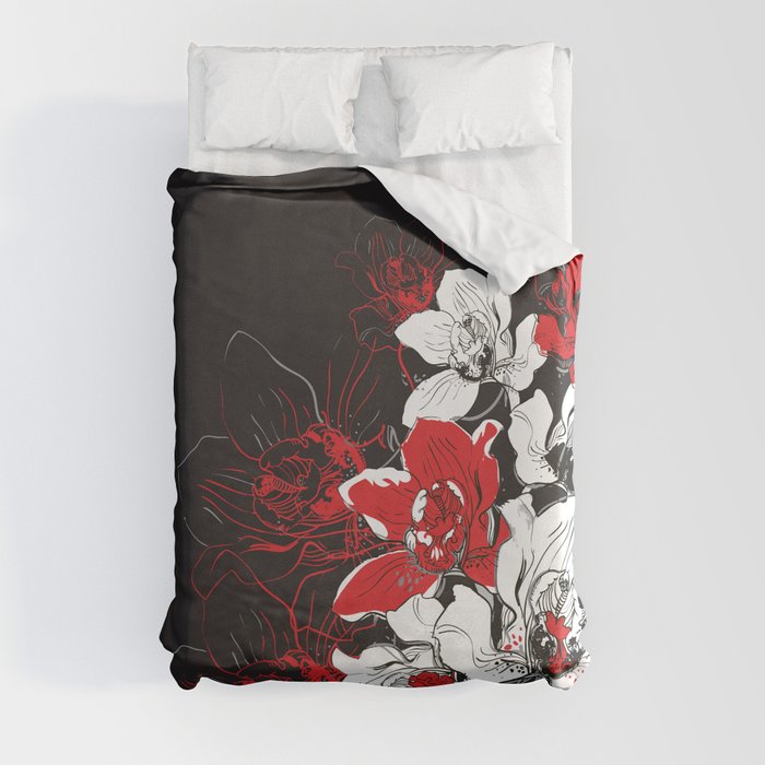 Red and Black Duvet Cover