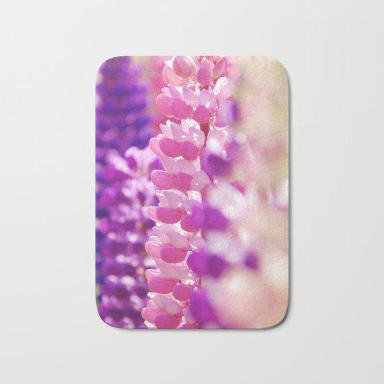 Pink & Lavender FlowerS Bath Mat