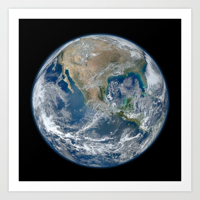 Planet Earth from Above Art Print