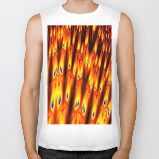 firebodies with blue eyes Biker Tank