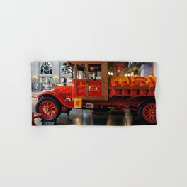 Vintage fire department engine tanker truck color photograph / photography Hand & Bath Towel