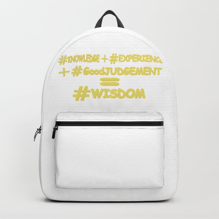"WISDOM EQUATION" Cute Expression Design. Buy Now Backpack