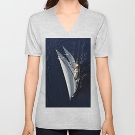 aerial photograph of luxury sailboat V Neck T Shirt
