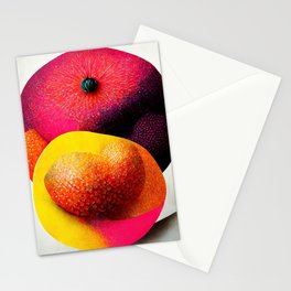Fruit Pose - Abstract Minimalist Digital Retro Poster Art Stationery Card