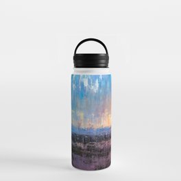 Prismatic Daybreak Showers Abstract Drip Paint Landscape Water Bottle