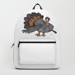 Fall Turkey Backpack | Fallcelebration, Tomturkey, Gobbler, Pastel, Wildlife, Drawing, Thanksgiving, Wildturkey 