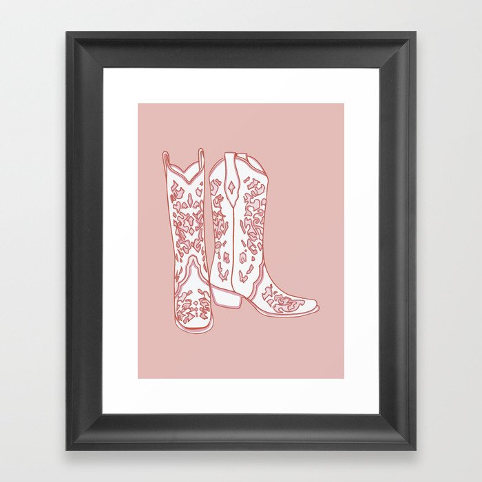 Funky Cowgirl Boots | Wall Art Framed Art Print