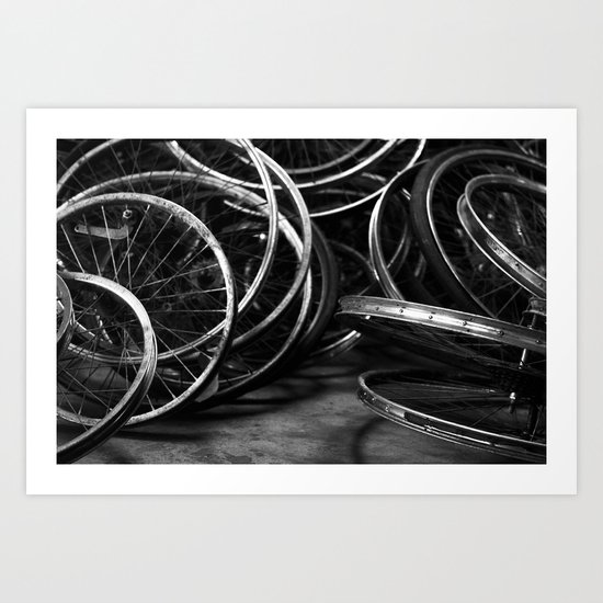 Detroit Bikes Art Print