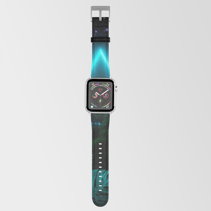 Neon landscape: Green Triangle & tropic Apple Watch Band