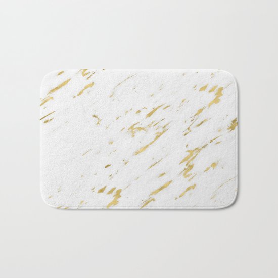 Marble - Yellow Gold Marble Design Bath Mat