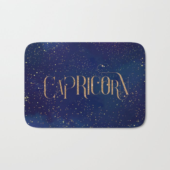 capricorn zodiac sign (june 2021) Bath Mat by cadinera Society6