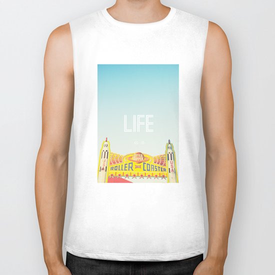 Life Is A Roller Coaster Biker Tank