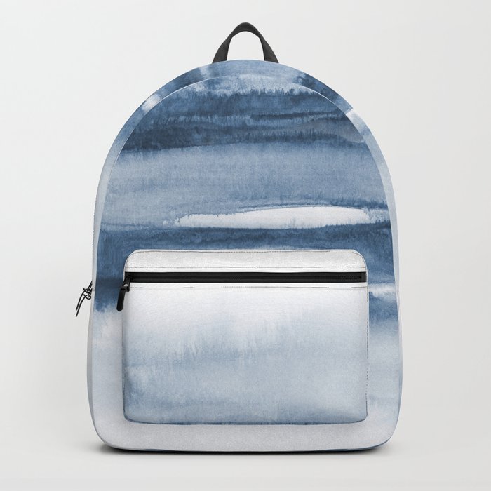 Indigo Clouds, Blue Abstract Art Backpack