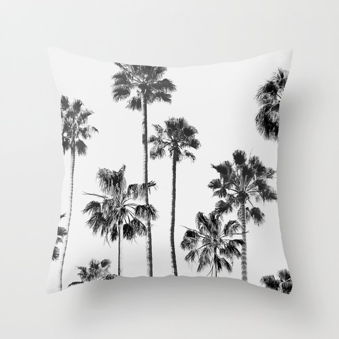Black & White Palms 3 Throw Pillow