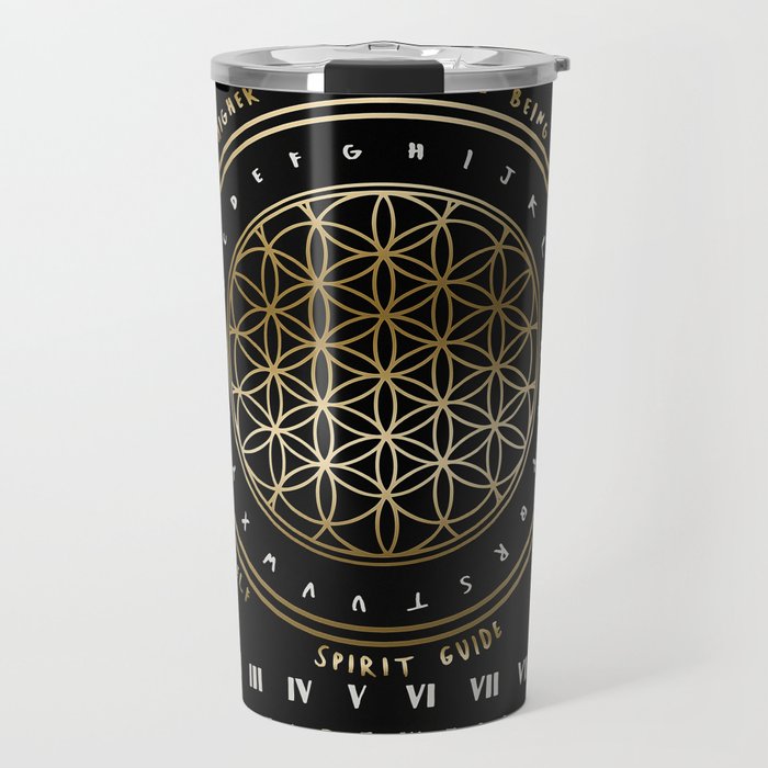 Gold | Higher Dimensional Spirit Board (Ouija)  Travel Mug