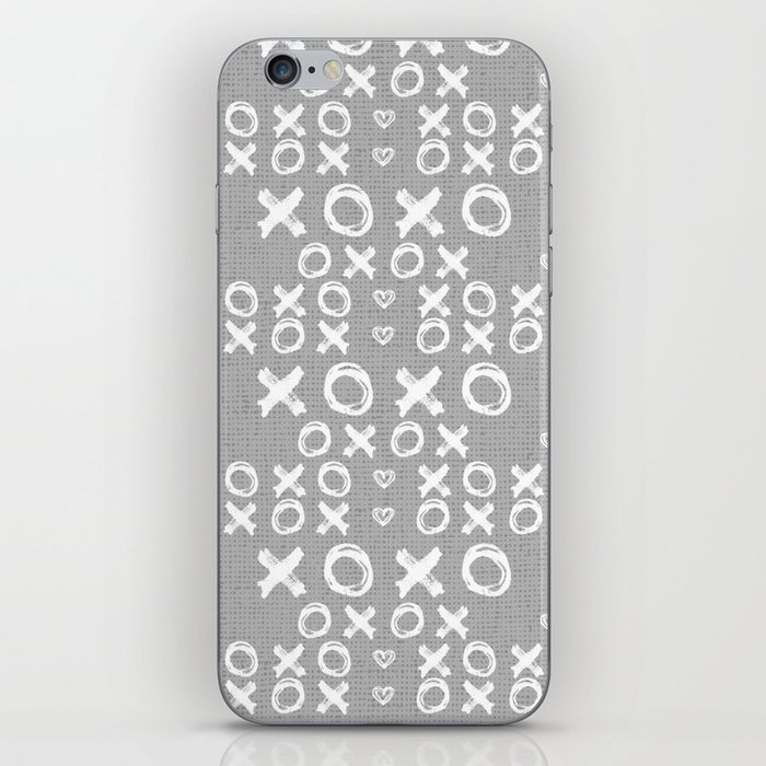 XOXO in Gray iPhone Skin