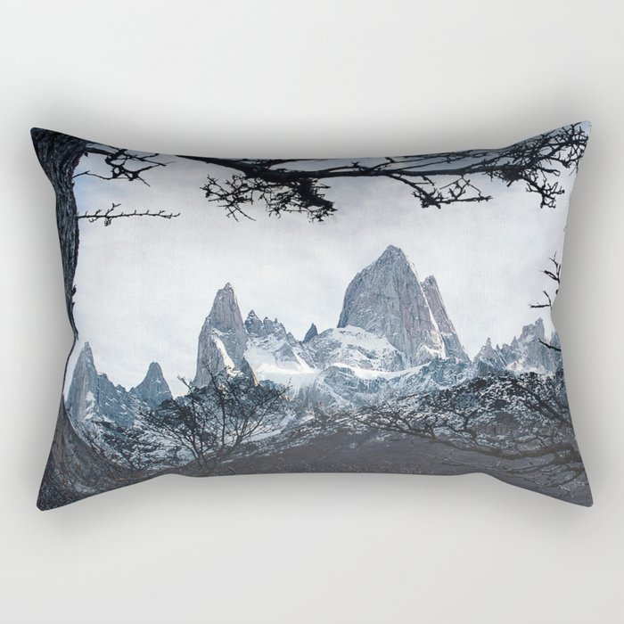 Argentina Photography - Huge Mountains Peaking Above The Forest Rectangular Pillow