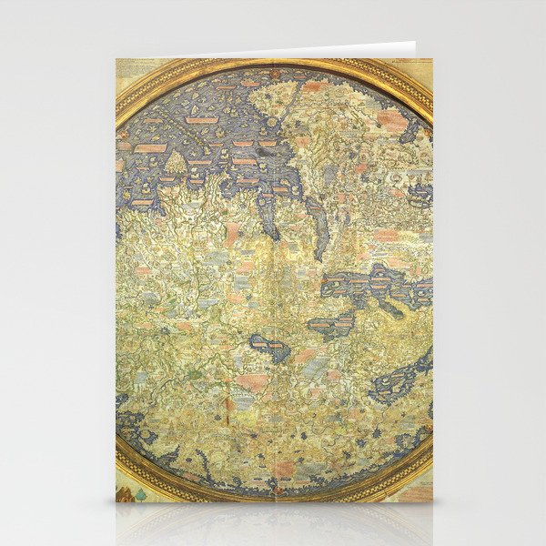 The Fra Mauro World Map Circa 1450 Stationery Cards