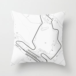 Hungaroring Circuit Map Throw Pillow