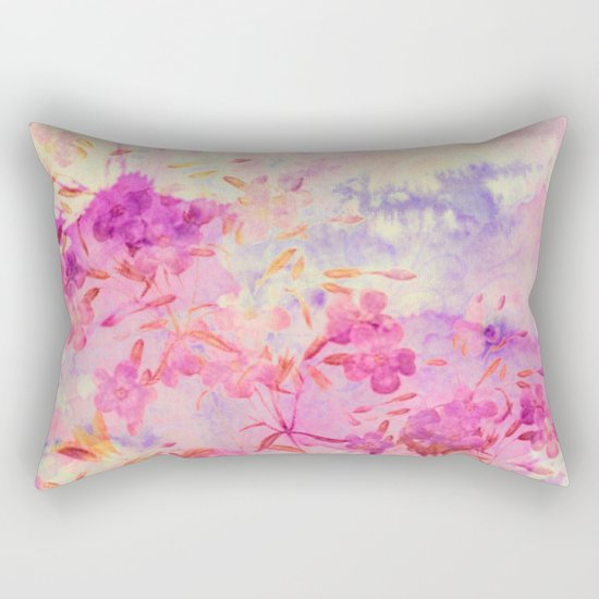 pink flowers and blue sky Rectangular Pillow