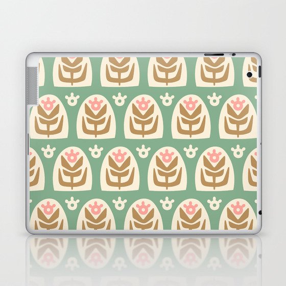 Mid Century Modern Sunflower 107 Laptop & iPad Skin