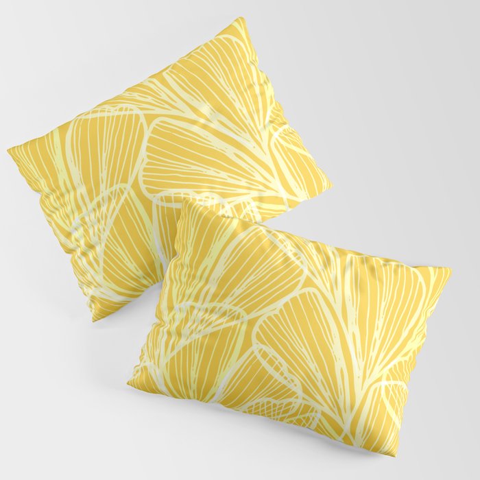 Golden Yellow Abstract Garden Pillow Sham