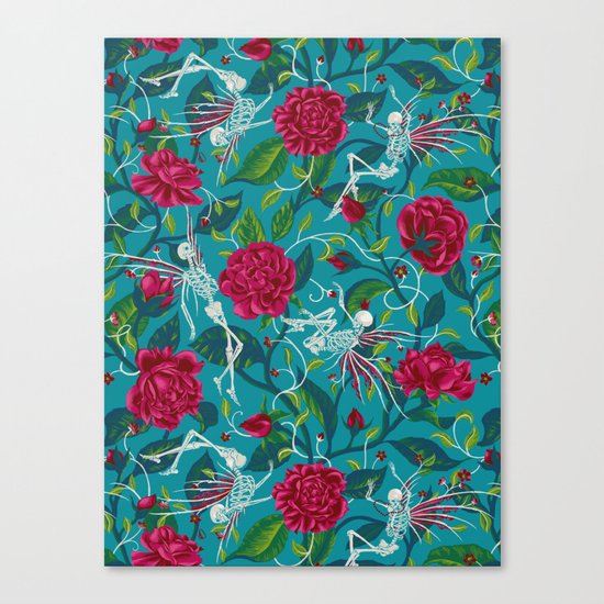Death of Summer (carmine and blue) Canvas Print