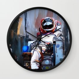 Abstract Astronaut Wall Clock
