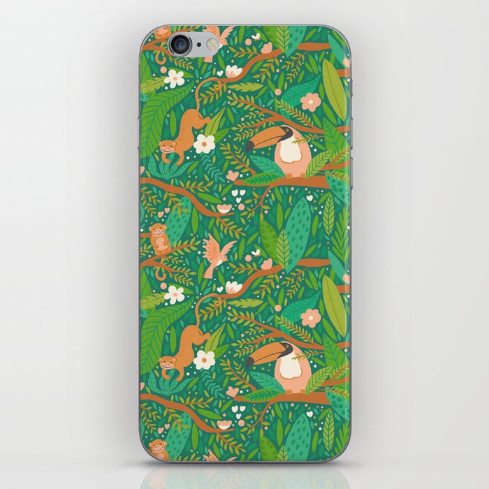 Joyful Jungle - Green iPhone Skin