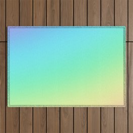 Diagonal Pastel Rainbow Gradient Outdoor Rug