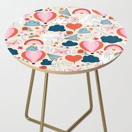 Love Is In The Air Valentines Pattern Side Table