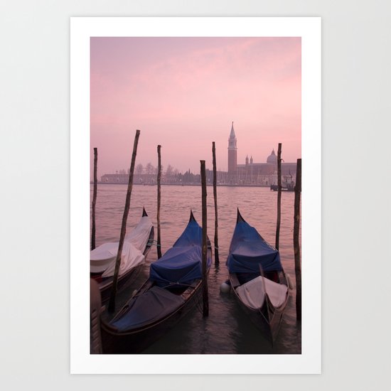 Venetian sunset Art Print
