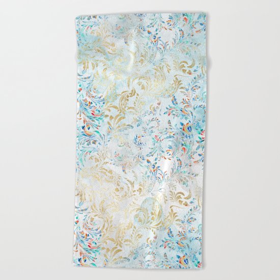 Feather peacock #12 Beach Towel