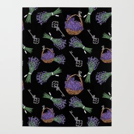 Lavender floral pattern Poster