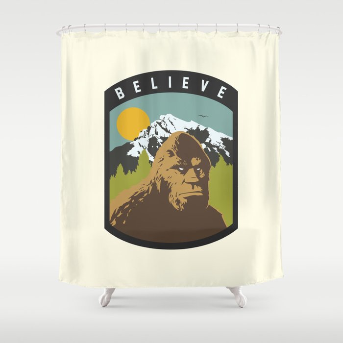 Bigfoot Patch Shower Curtain