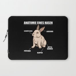 Anatomy Of A Rabbit Funny Kanninchen Explanation Laptop Sleeve