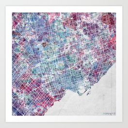 Toronto map Art Print
