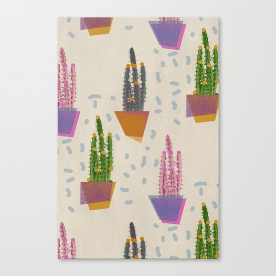 Cacti in the pot Canvas Print