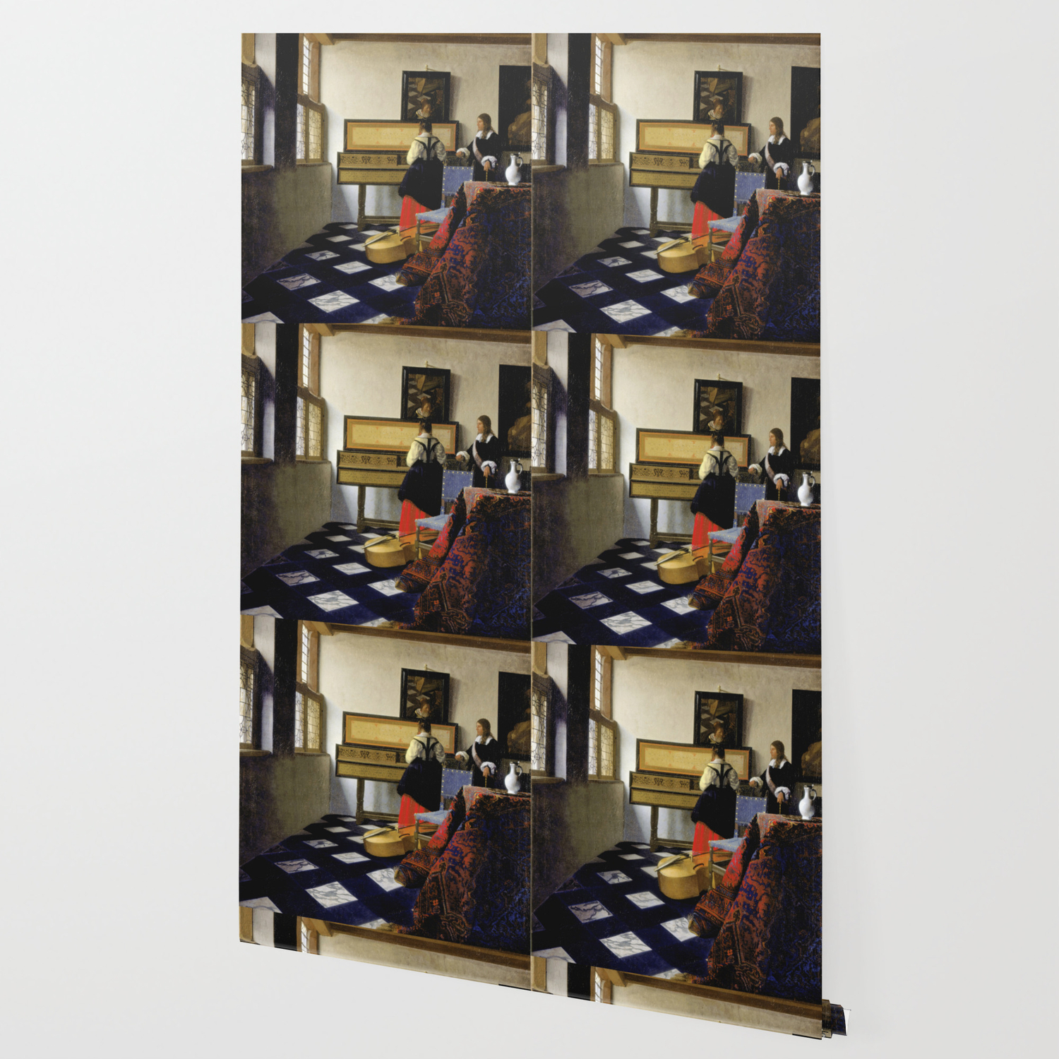 Johannes Vermeer The Music Lesson Wallpaper By Elegant Chaos Gallery Society6